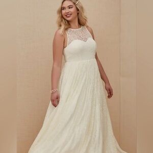 Torrid Ivory Lace & Sequin Wedding Dress - New - Size 18